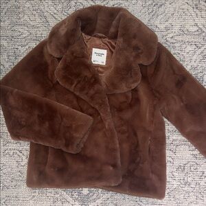 Abercrombie & Fitch Chocolate Faux Fur Jacket